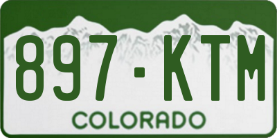 CO license plate 897KTM