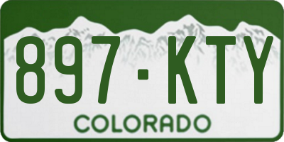 CO license plate 897KTY