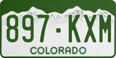 CO license plate 897KXM