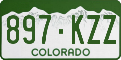 CO license plate 897KZZ