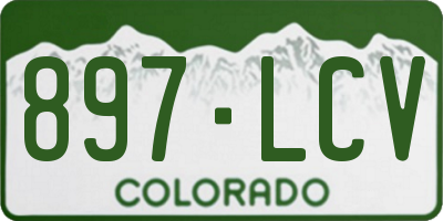 CO license plate 897LCV