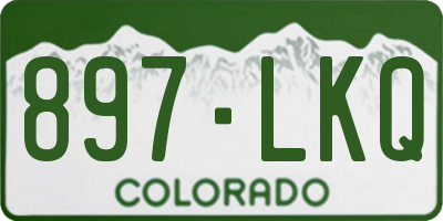 CO license plate 897LKQ
