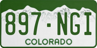 CO license plate 897NGI