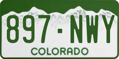 CO license plate 897NWY