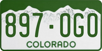 CO license plate 897OGO