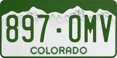 CO license plate 897OMV