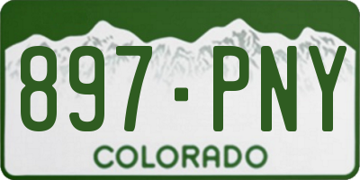 CO license plate 897PNY