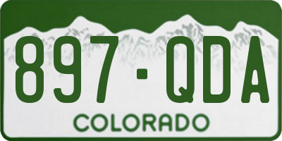 CO license plate 897QDA