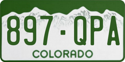 CO license plate 897QPA