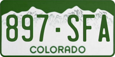 CO license plate 897SFA