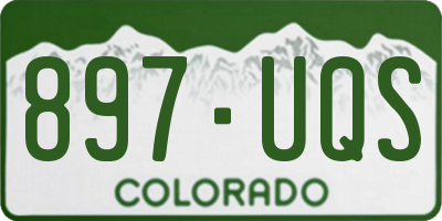 CO license plate 897UQS
