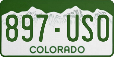 CO license plate 897USO