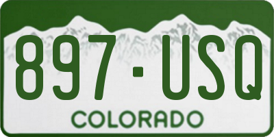 CO license plate 897USQ
