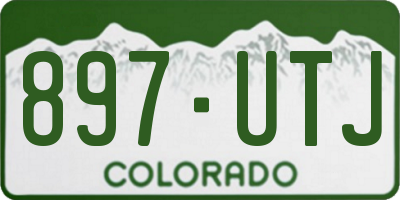 CO license plate 897UTJ
