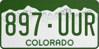 CO license plate 897UUR