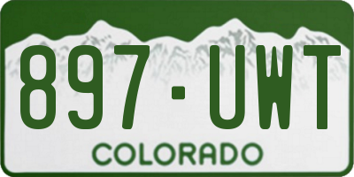 CO license plate 897UWT