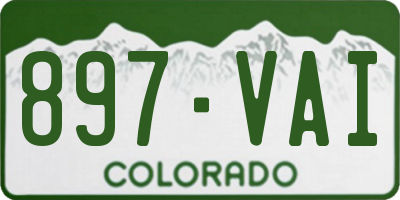 CO license plate 897VAI