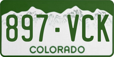 CO license plate 897VCK