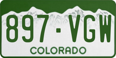 CO license plate 897VGW
