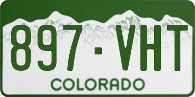 CO license plate 897VHT