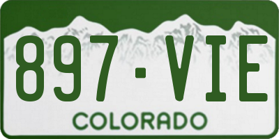 CO license plate 897VIE