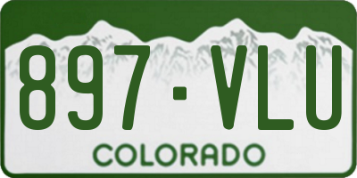 CO license plate 897VLU