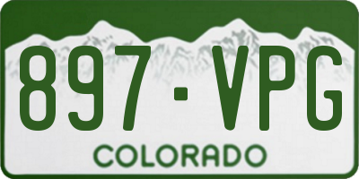 CO license plate 897VPG