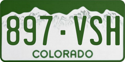 CO license plate 897VSH