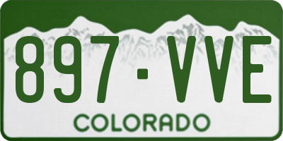 CO license plate 897VVE