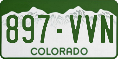 CO license plate 897VVN