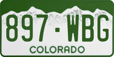 CO license plate 897WBG