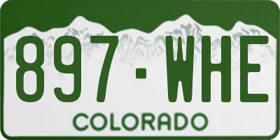 CO license plate 897WHE