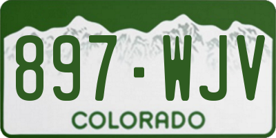 CO license plate 897WJV