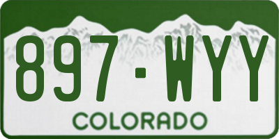CO license plate 897WYY