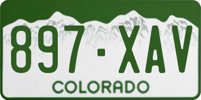 CO license plate 897XAV