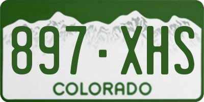 CO license plate 897XHS