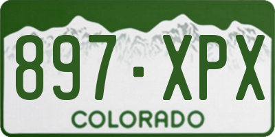 CO license plate 897XPX