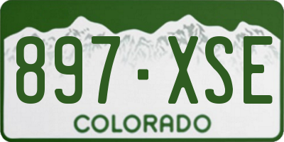 CO license plate 897XSE