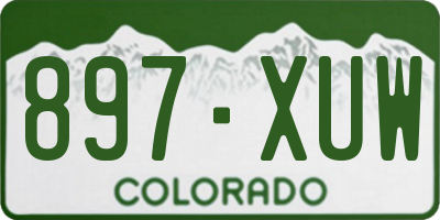 CO license plate 897XUW