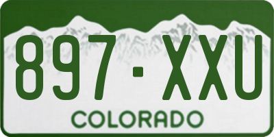 CO license plate 897XXU