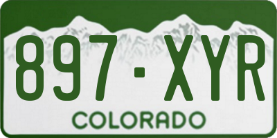 CO license plate 897XYR