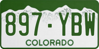 CO license plate 897YBW