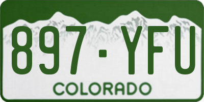 CO license plate 897YFU