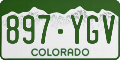 CO license plate 897YGV