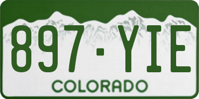 CO license plate 897YIE