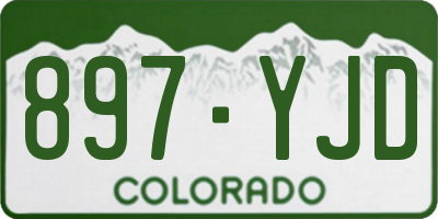 CO license plate 897YJD