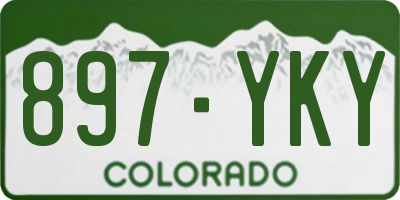 CO license plate 897YKY