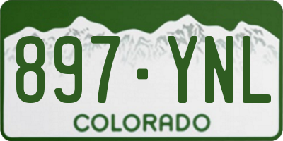 CO license plate 897YNL