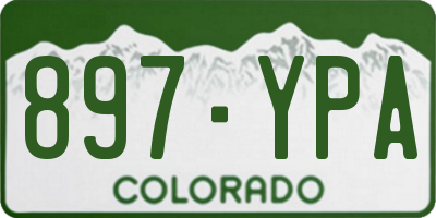 CO license plate 897YPA