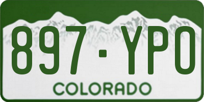 CO license plate 897YPO